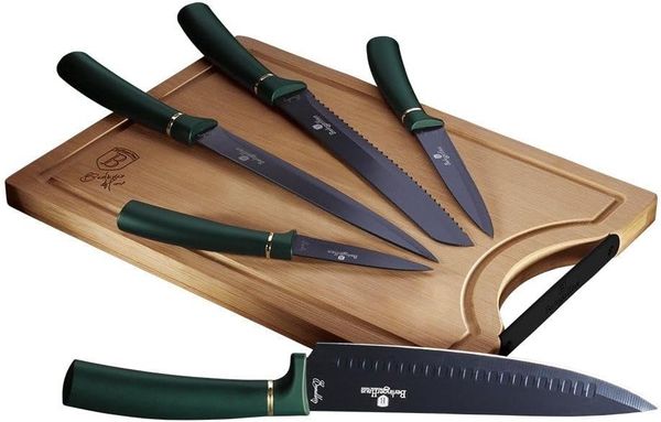 Berlinger Haus Berlinger Haus 5er-Set Küchenmesser mit Brett Emerald 8923