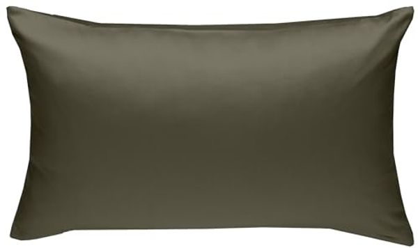 Mako-Satin / Baumwollsatin Bettwäsche uni / einfarbig dark olive Kissenbezug 60x80 cm Bild 3