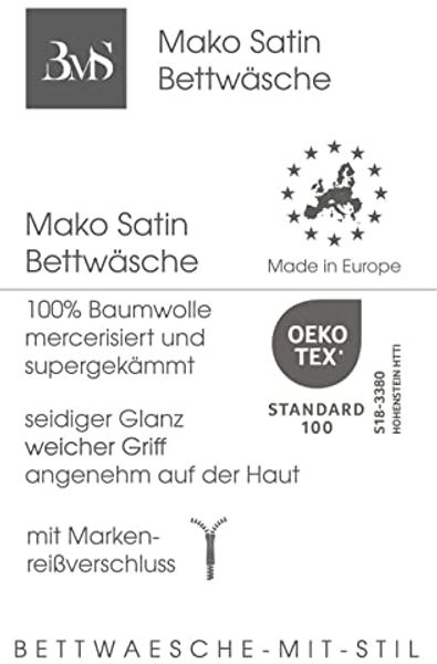 Mako-Satin / Baumwollsatin Bettwäsche uni / einfarbig dark olive Kissenbezug 60x80 cm Bild 5