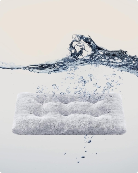 Feandrea Hundebett, Hundekissen, Flauschige Hundematte, Langer Plüsch, 140x100 cm, weiche Polsterung, waschbar, multifunktional, Ombré-Grau PGW205G01 Bild 7