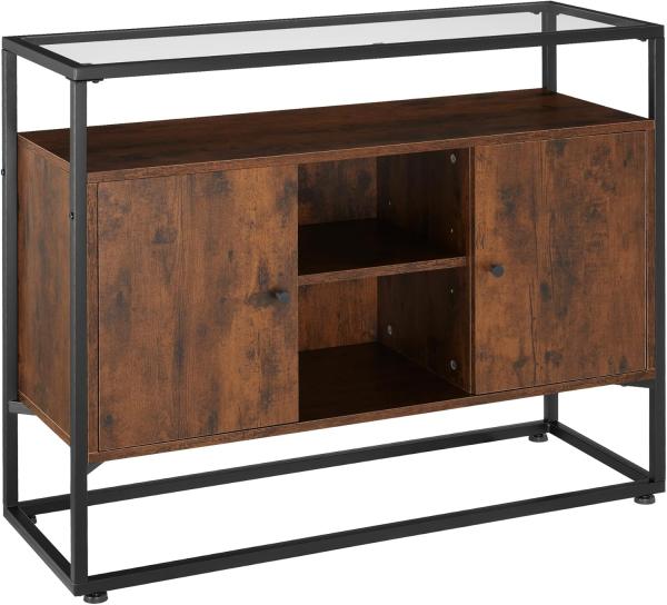 tectake Sideboard Kommode Oldham 100x38x80,5cm (Sideboard, Montagematerial, Montageanleitung), Industrial Style