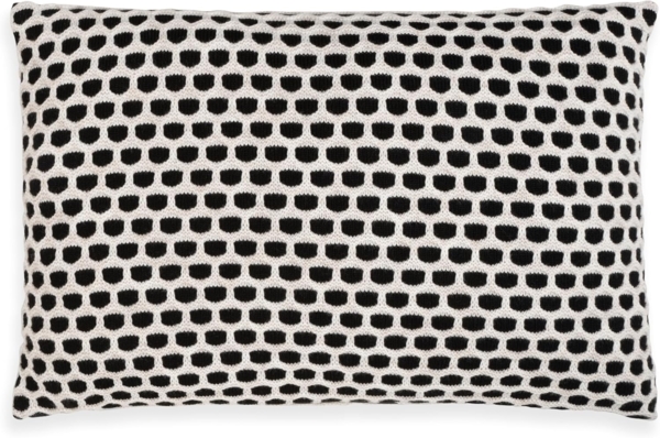 Knit Factory Mila Kissen 60x40 cm Wabe Beige Schwarz Bild 2