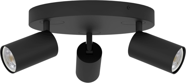 Eglo 900336 Spotleuchte TELIMBELA-Z GU10 3X4,9W H:9. 7cm Ø25cm schwarz dimmbar mit Connect-Z Funktion