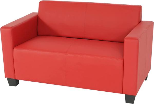 2er Sofa Couch Lyon Loungesofa Kunstleder ~ rot