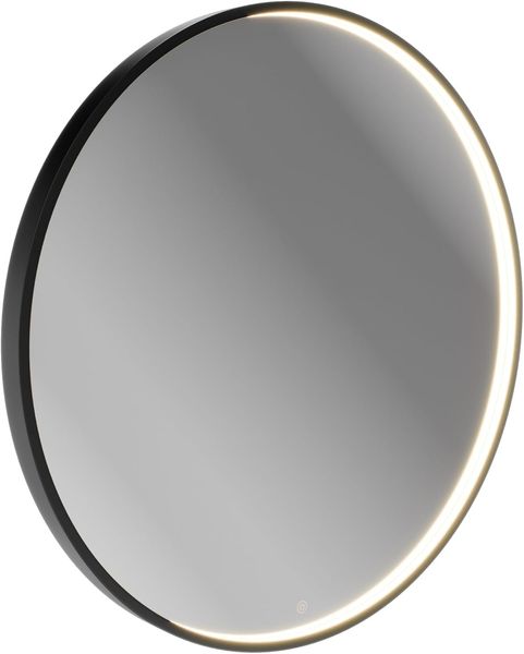 BADEDU VAAL LED Spiegel Ø 90 cm, rund, Schwarz, Sensor