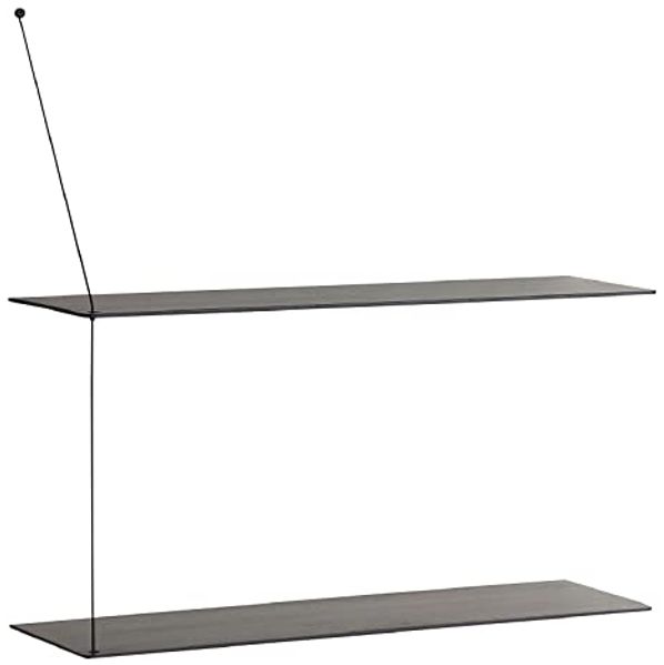 Woud Wandregal Stedge Schwarz 2er (80 cm) 140014