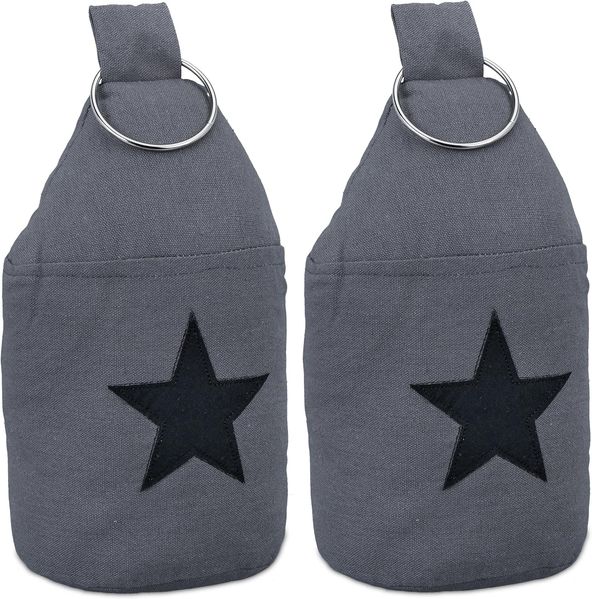 Relaxdays 2er Set Türstopper mit Stern-Motiv