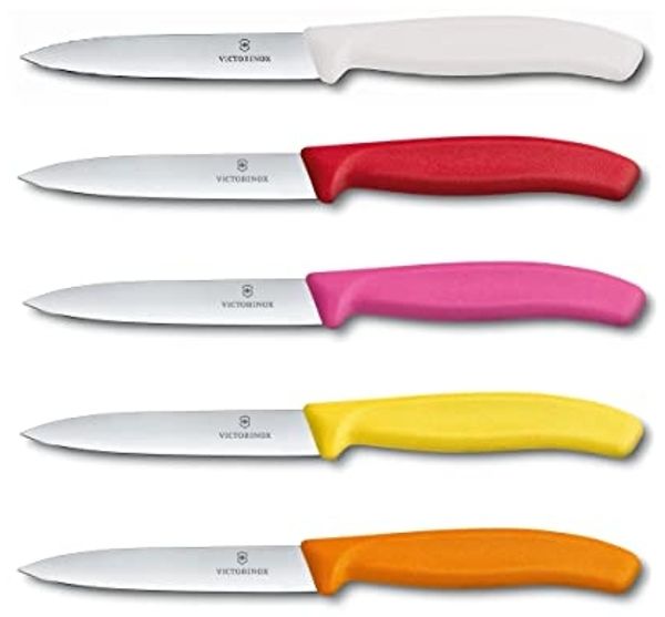 Victorinox | Gemüsemesser Set | scharfe Klinge | bunte Vielfalt | perfekt zum Schneiden und Schälen | 5-teiliges Set | langlebig und hochwertig