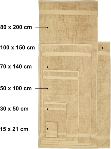 Julie Julsen Gästehandtücher 10-Gästehandtücher-WEIß-SCHWARZ-Gästetuch 30 x 50 cm, Baumwolle (10-St) Bild 5
