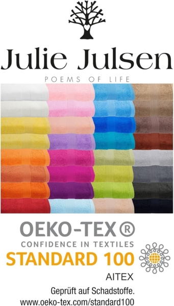 Julie Julsen Gästehandtücher 10-Gästehandtücher-WEIß-SCHWARZ-Gästetuch 30 x 50 cm, Baumwolle (10-St) Bild 4