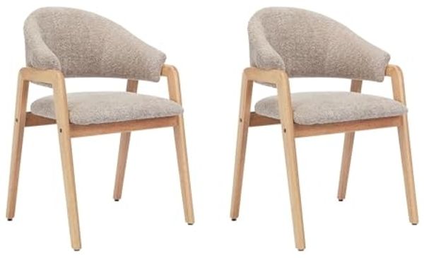 Vente-unique - SOLUNA Stuhl Stoff Schokoladenbraun - B 53,5 cm x H 82 cm x L 56 cm