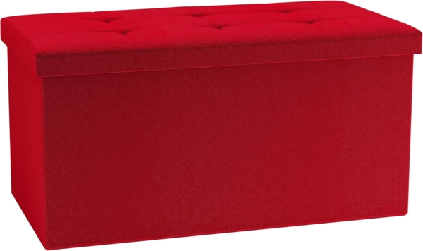 VCM Sitzbank Boxas 921045 Rot H. 38 x B. 76 x T. 38 cm