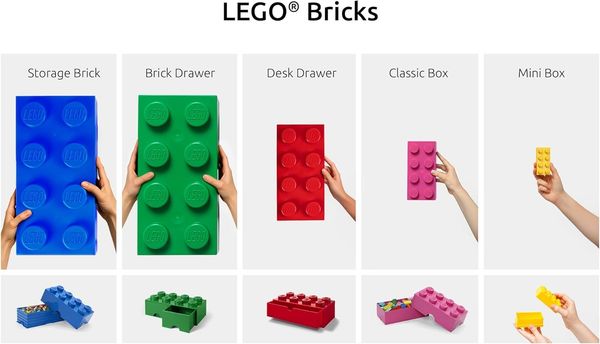 Lego 'Storage Brick 8' Aufbewahrungsbox rosa mit 2 Schubladen Bild 6