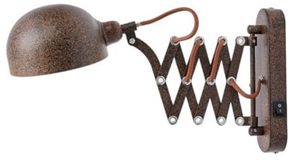 Lindby Wandleuchte Curtis, Metall, Braun IP20, 1 x 10 W LED