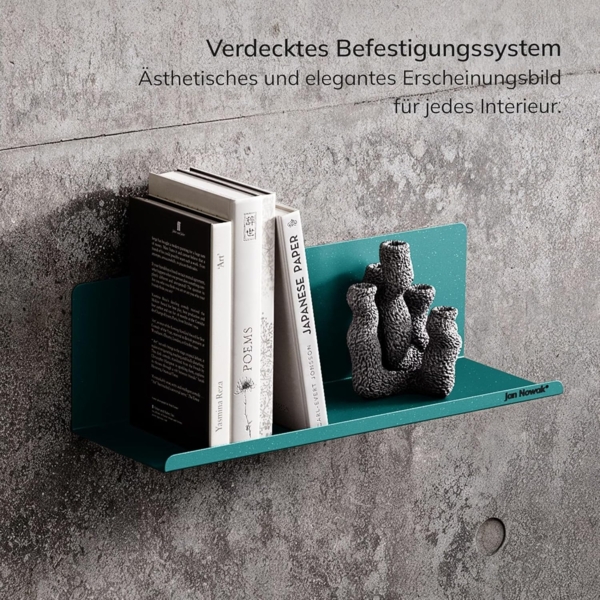 Jan Nowak Wandregal Bücherleiste Bilderleiste aus Metall Joanne 40 cm Grün Bild 7
