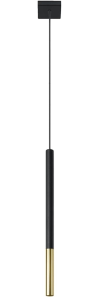 SOLLUX SL. 0891 Pendelleuchte MOZAICA 1 schwarz/Gold L: 80, B: 80, H: 1000, G9/40W, dimmbar