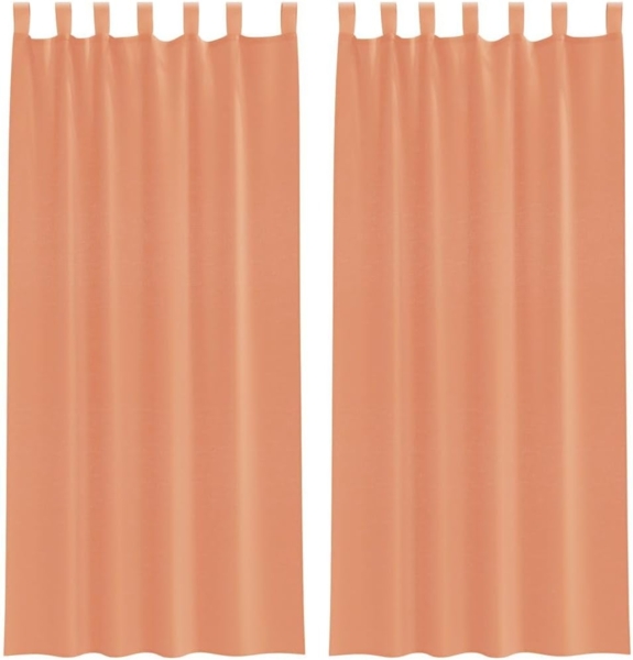 vidaXL Voile Vorhänge mit Schlaufen 2 Stk. Terrakottarot 140x225 cm 4102323