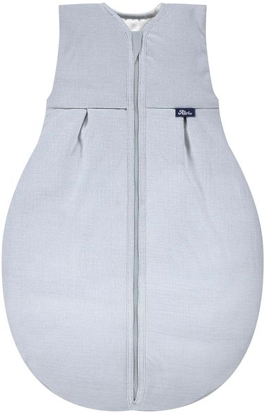 Alvi 4-Season Mull-Schlafsack 4-Jahreszeiten Schlafsack Babyschlafsack Kinderschlafsack ohne Ärmel (80 cm, Sky Way)