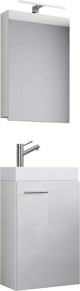 VCM Badmöbel Waschtisch Slito 914136 Weiß H. 130 x B. 41 x T. 22 cm