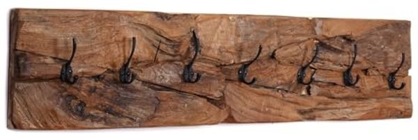 CREEDWOOD Wandgarderobe WANDGARDEROBE "MINA", 7 Haken, 90cm, Treibholz Garderobenpaneel