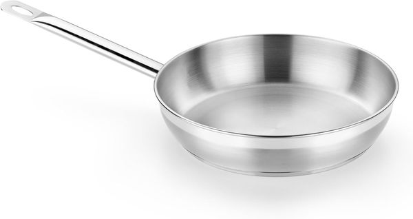 Bratpfanne mit einem Griff aus Edelstahl für Induktion Typ Professional, Durchmesser 260 mm, Silber