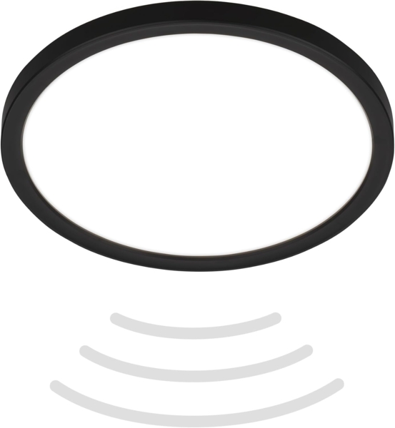 Briloner LED Deckenlampe Move 16W Ø 24 cm schwarz Bewegungssensor neutralweiß