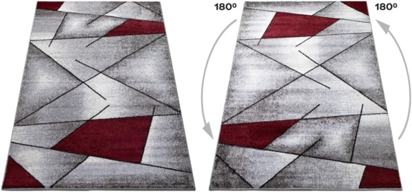 oKu-Tex Teppich Kurzflorteppich, modern, geometrisches Muster, Wohnzimmerteppich, rechteickig, Höhe: 11 mm, Teppich Wohnzimmer, Designteppich, meliert, weicher und dichter Flor Bild 7