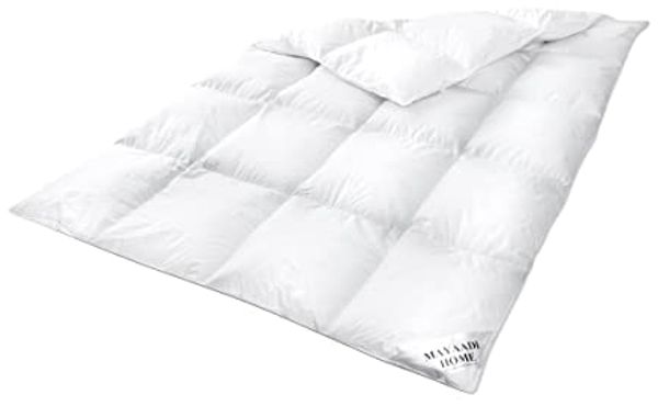 Mayaadi-Home HS92 Bettdecke Baumwolle 70% Daunen 30% Federn Weiß 220x240 cm 1200 Gramm