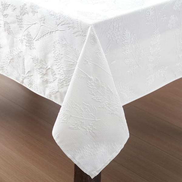 Laura Ashley Tischdecke, Bestickt, Jacquard-Stoff, knitterfrei, für Esszimmer, Urlaub, Party, Hochzeit oder Bankett, 152,4x213,4 cm, Cynthia White Bild 5