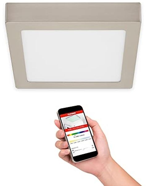 Di-Ka LED Aufbauleuchte Direkt Smart WiFi nickel/matt