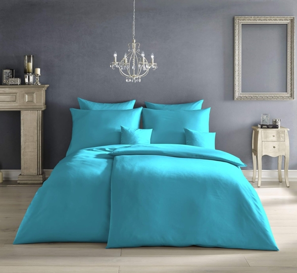 Fleuresse Mako-Satin-Bettwäsche colours petrol 6066 155x220 Bild 8