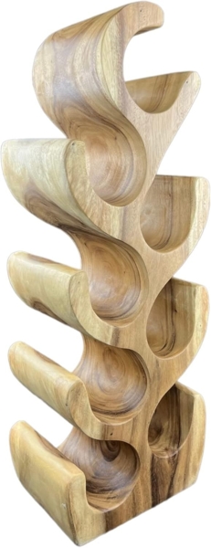 FaHome Weinregal Massiv Holz: Handgefertigter, Edler & Hochwertiger Weinhalter, (50/70/100x27x18) Natur Bild 4