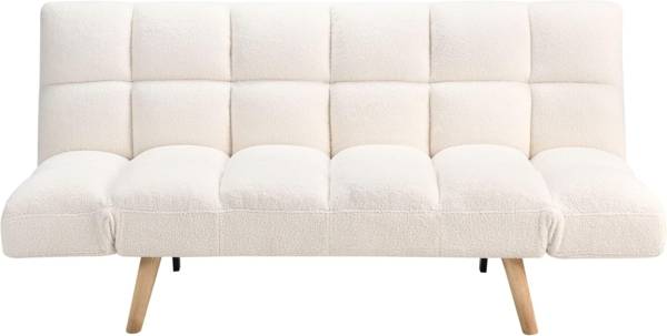 Schlafsofa Weiß Bouclé