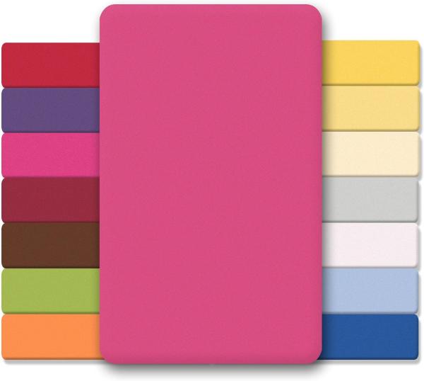 CelinaTex Jersey Spannbettlaken Lucina für Kids 60x120-70x140cm pink 100% Baumwolle gekämmt superweich Oeko-TEX