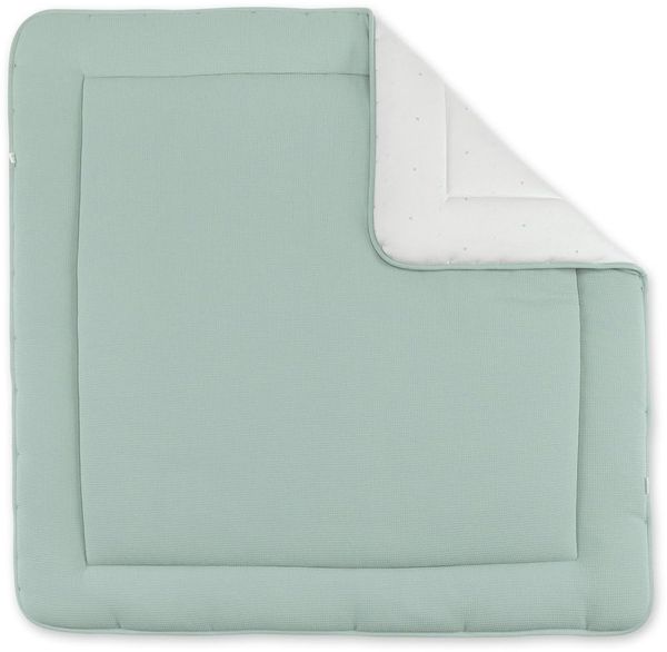 BEMINI Laufstalleinlage Krabbeldecke Pady waffle + jersey bio Grüne celadon