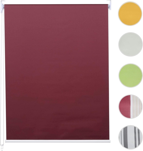 Rollo HWC-D52, Fensterrollo, blickdicht , bordeaux, 90x230 cm Bild 5