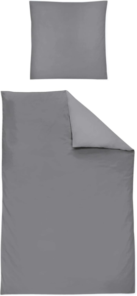 Irisette Bettwäsche Premium Satin Bettwäsche Paris, Mako-Satin, 3 teilig, hochwertige Uni Premium Bettwäsche mit Reißverschluss, 100% Baumwolle