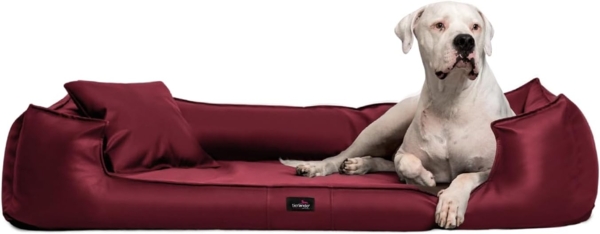 GOOFY EASY CLEAN Orthopädisches Hundebett - 90x75cm, 04 Dunkelrot