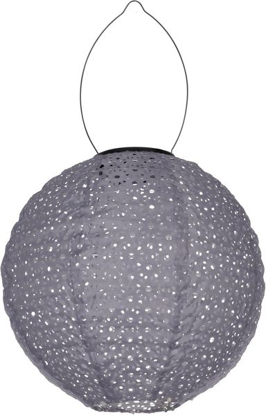 EGLO Solar-Pendelleuchte mit hellblauem Kunststoffschirm mit Lochmuster