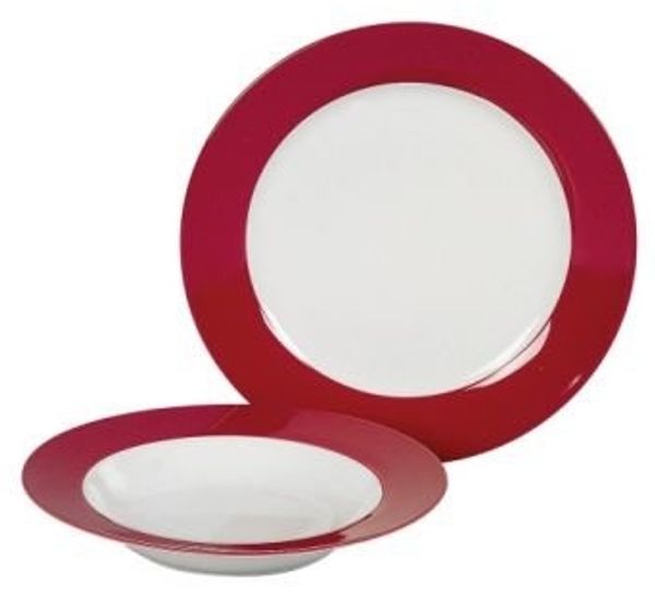 Ritzenhoff & Breker DOPPIO Suppenteller 22 cm rot 6er Set