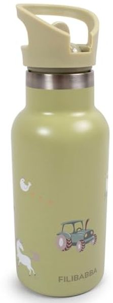 Filibabba Trinkflasche Edelstahl 0,35l Magic Farm