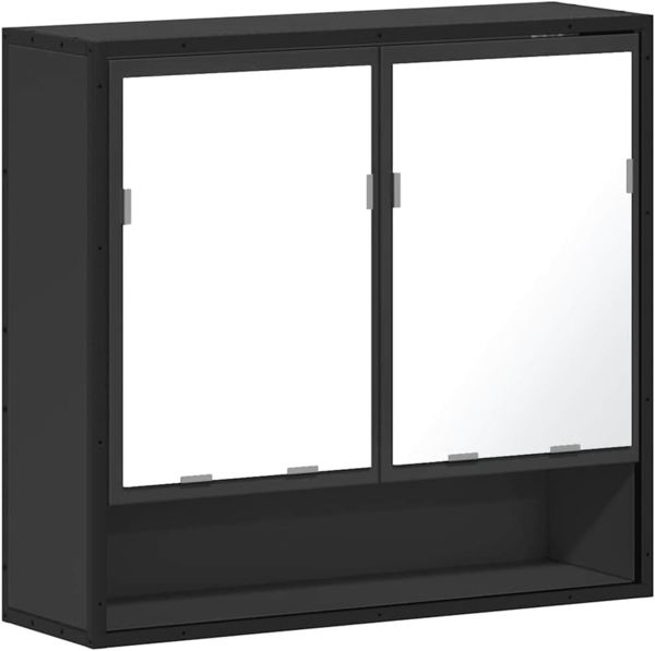 Spiegelschrank Schwarz 65x20x60 cm Holzwerkstoff 849259