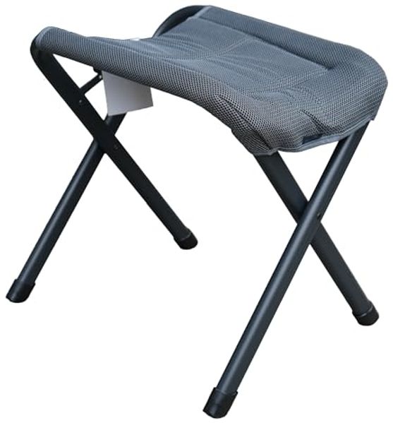 osoltus Alu Camping Hocker für Klappsessel mit 3D Soft Touch Open-Grey
