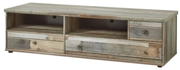 Lowboard Vintage Driftwood Braun BRANSON-36, B/H/T ca. 162/43/52 cm