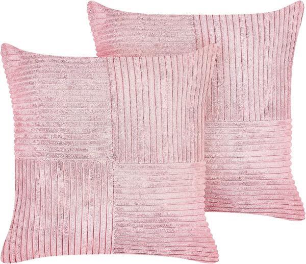 Kissen 2er Set MILLET, Rosa, 43x43 cm