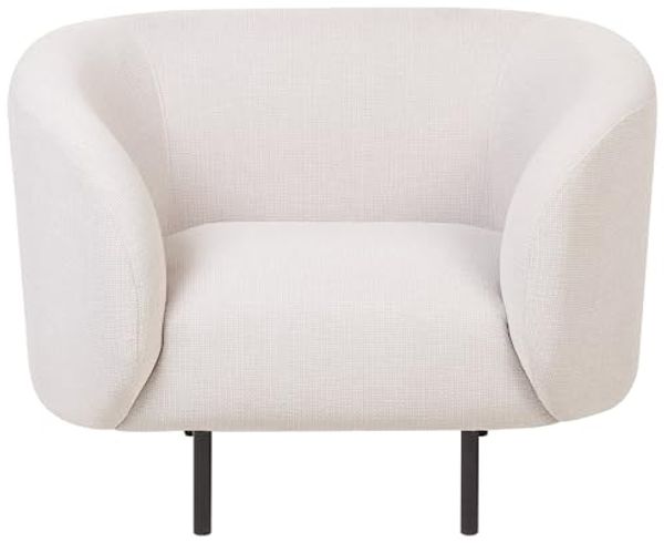 Sofa Set Polsterbezug beige schwarz 3-Sitzer LOEN Bild 5