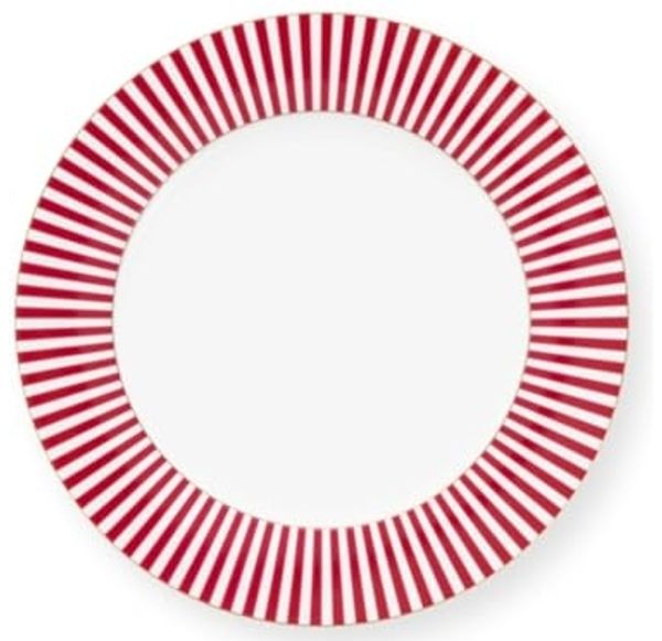 Pip Studio Speiseteller Royal Stripes Dark Pink (26,5 cm) 51.001.347