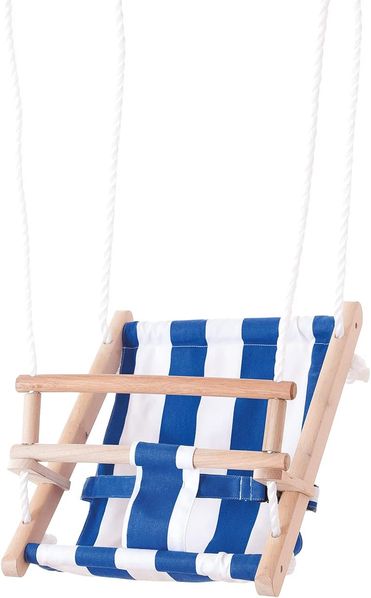 Beluga Babyschaukel Stoff blau/weiß