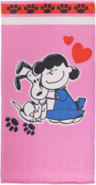 Peanuts Snoopy Strandtuch Handtuch Badetuch Pink 70 x 140 cm