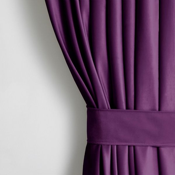 AmeliaHome Gardine Gardine Ösen Vorhang mit Raffhalter Samt Ösenvorhang Verdunkelnd, inkl. Raffhalter
